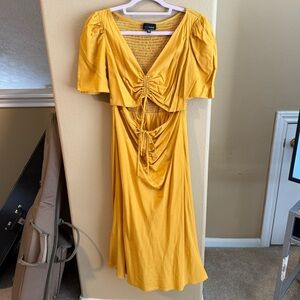Lucy Paris Mustard Midi Dress